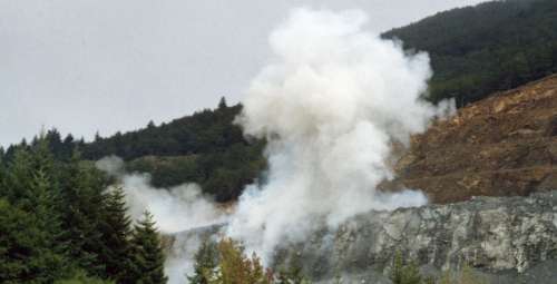 Volata a Sasso di Castro (FI), esplosivo Tutagex 831, innesco miccia detonante alla pentrite 12 g/m, relais da 20 ms